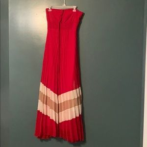 Red Chiffon Maxi Dress